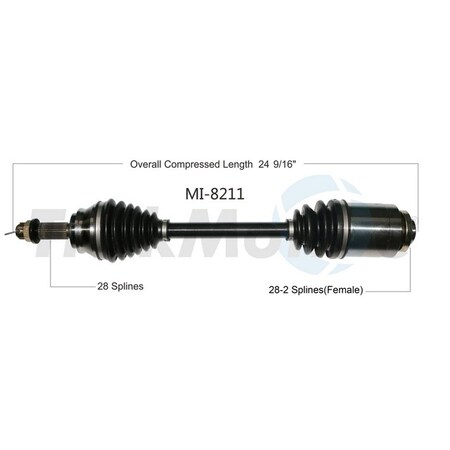 Surtrack Axle Cv Axle Shaft, Mi-8211 MI-8211